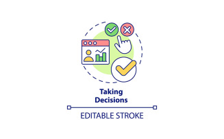 Taking decisions concept icon