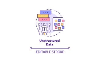 Unstructured data concept icon