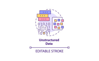 Unstructured data concept icon