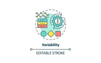 Variability concept icon editable stroke