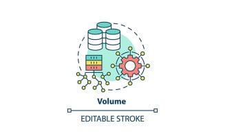 Volume concept icon editable stroke