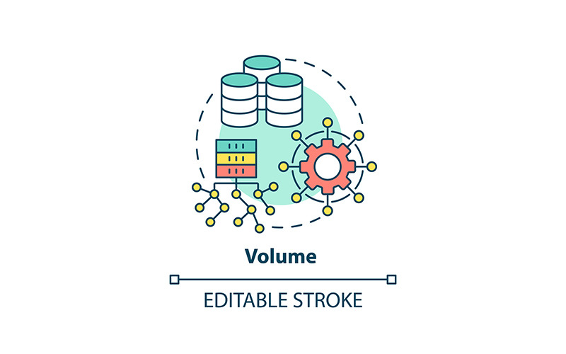 Volume concept icon editable stroke Icon Set