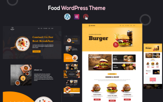 Burger House - Food Burger Simple Landing page WordPress Theme