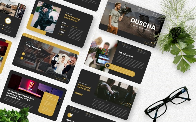 Duscha - Movie Studio Googleslide Google Slide