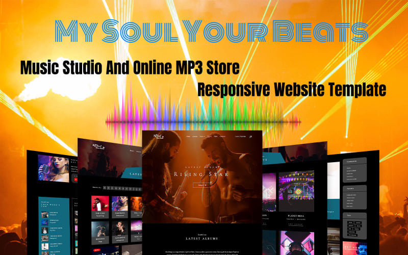 My Soul Your Beats - Music Studio And Online MP3 Store Responsive Website Template