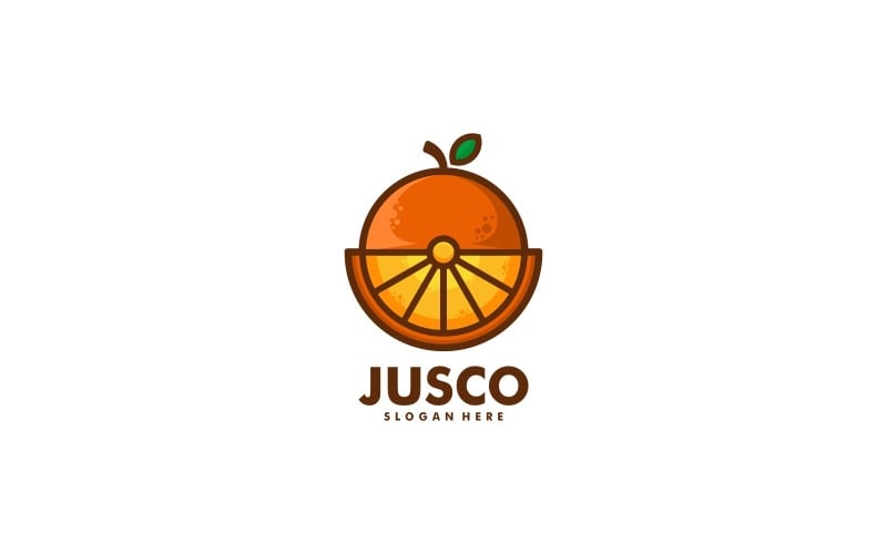 Orange Simple Mascot Logo Vol.1 Logo Template