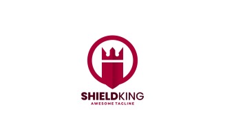 Shield King Simple Logo Template