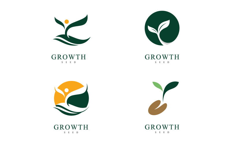 Green Seed Logo Icon Vector Illustration V10 Logo Template