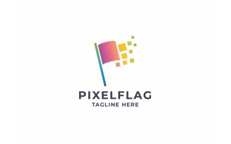 Professional Pixel Flag Logo
