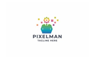Professional Pixel Man Logo