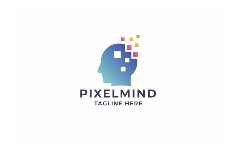 Professional Pixel Mind Logo Logo Template