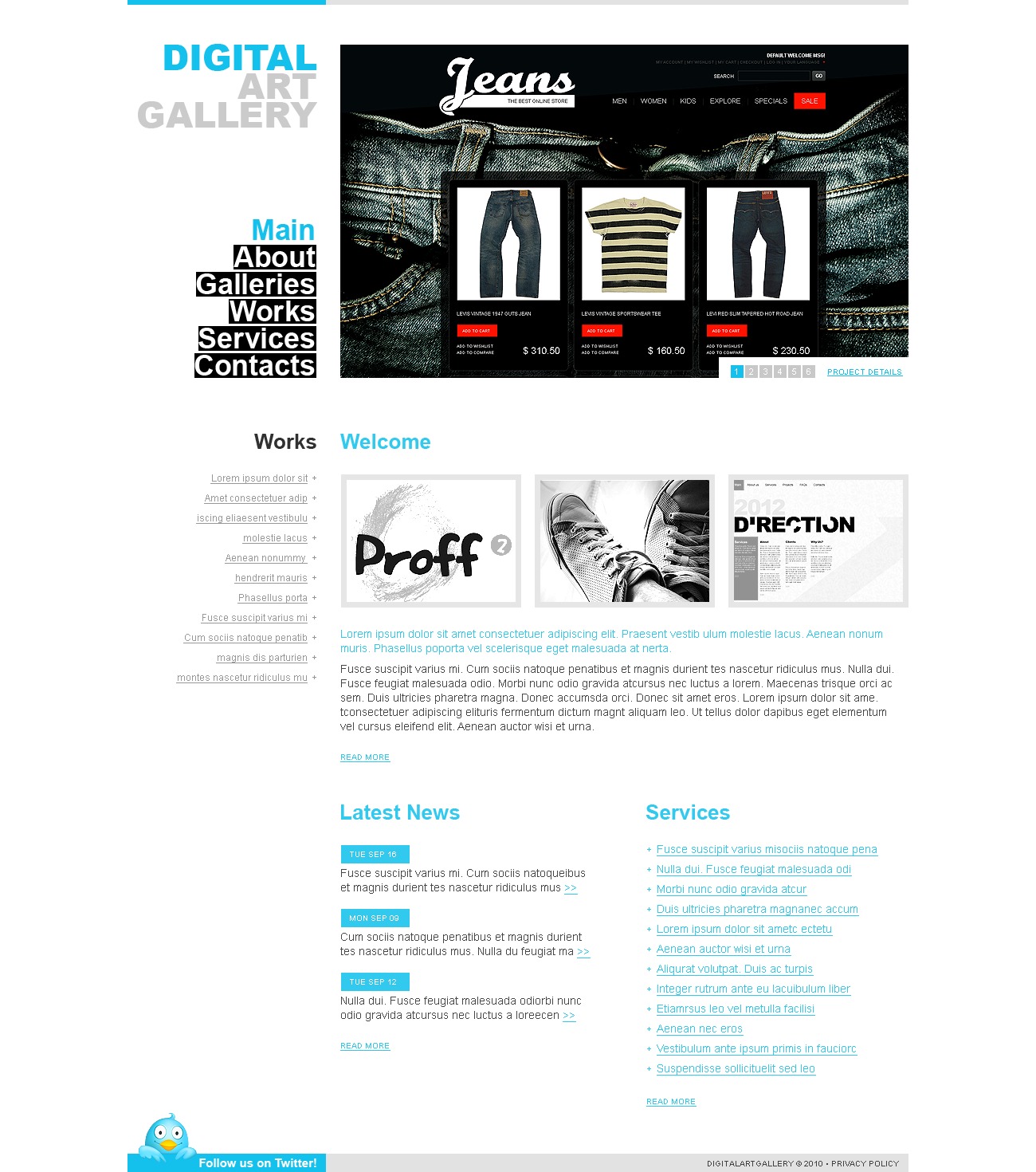 Art Gallery Website Template #26818