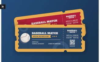 Baseball Sport Match Ticket