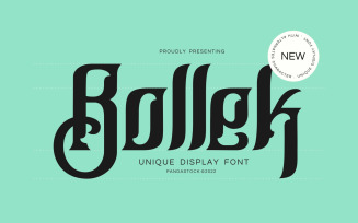Bollek Unique Display Font