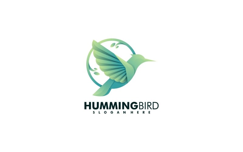 Hummingbird Gradient Logo Design Logo Template