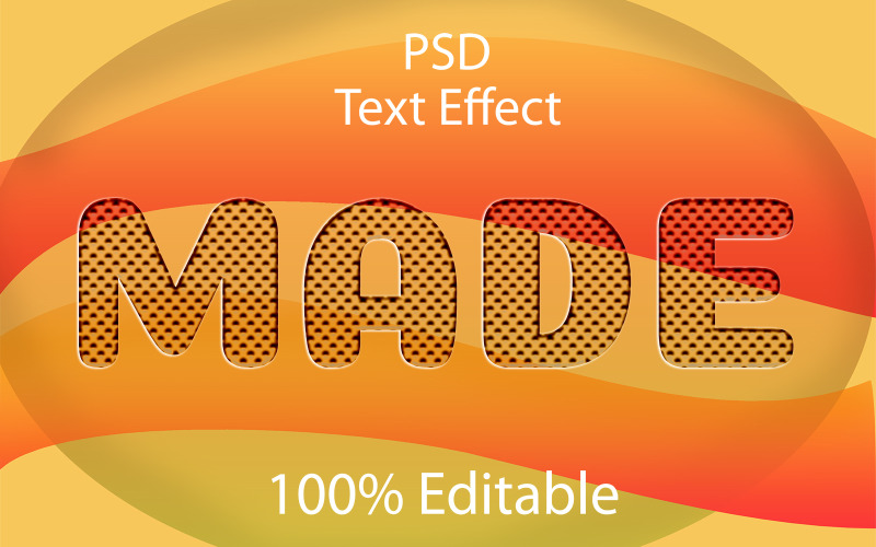 Made | Realistic Made Editable Psd Text Effect | Modern Made Psd Text Effect Illustration