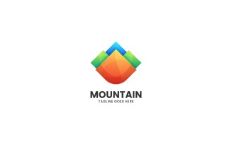 Mountain Gradient Colorful Logo Style