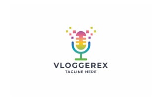 Professional Pixel Vlogger Logo