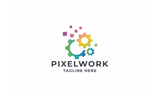 Professional Pixel Work Logo