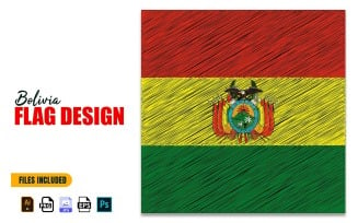 6 August Bolivia Independence Day Flag Design Illustration