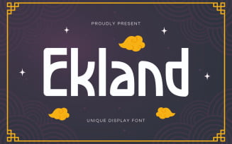Ekland Unique Display Font