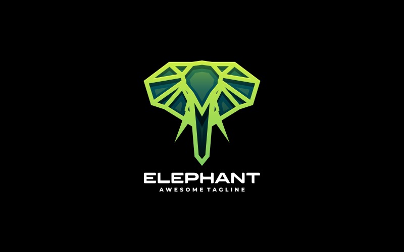 Elephant Line Art Logo Style Vol.1 Logo Template