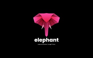 Elephant low Poly Logo Design