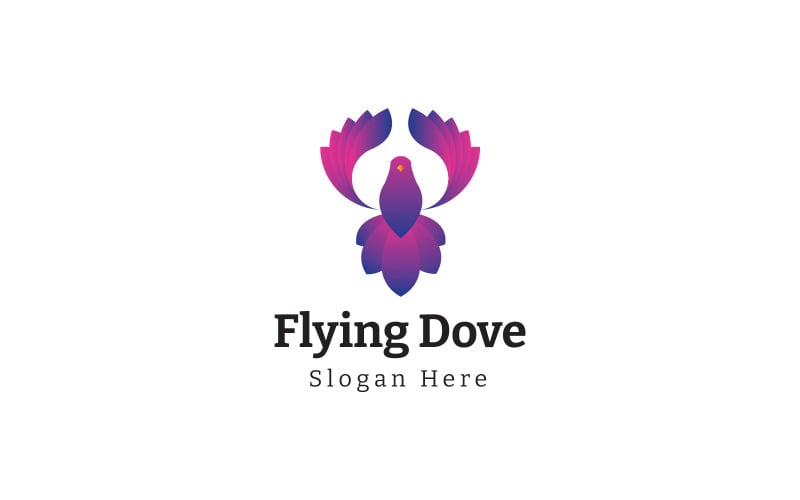 Flying Dove Bird Logo Design Template Logo Template