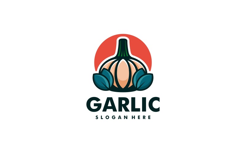 Garlic Simple Mascot Logo Logo Template