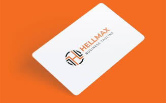H Letter Hellmax Logo Design Template
