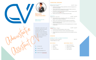 Modern Colorful CV Printable Resume Templates