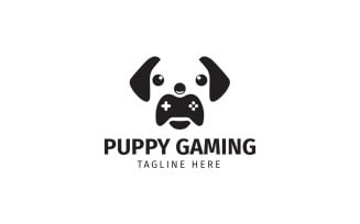 Puppy Gaming Dog Logo Design Template