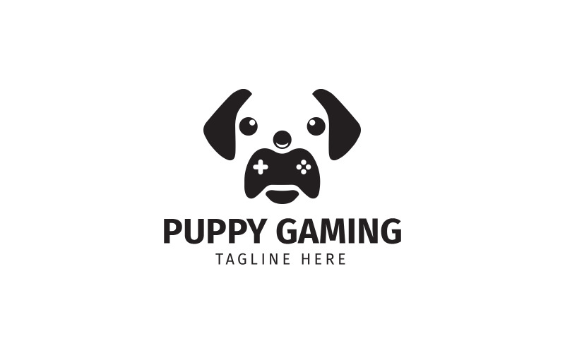 Puppy Gaming Dog Logo Design Template Logo Template