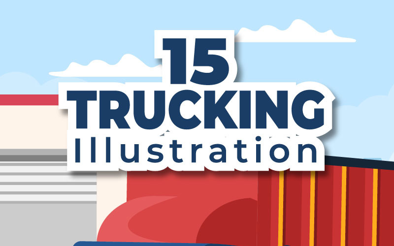 15 Trucking Transportation Design Illustration