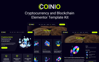 Coinio - Cryptocurrency and Blockchain Elementor Template Kit