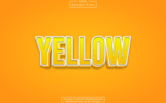3D Yellow Editable Text Effect