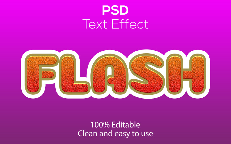 Flash | Flash Editable Psd Text Effect | Modern Flash Psd Text Effect Illustration