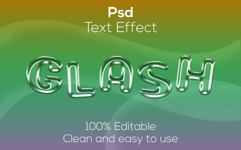 Glass | Glass Editable Psd Text Effect | Modern Glass Psd Text Glass Effect Illustration