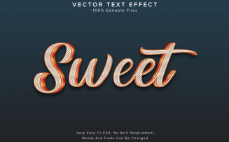 Gold 3d Sweet Text Effect Template
