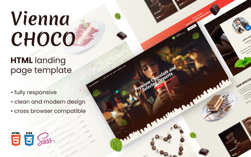 Vienna Choco - HTML Landing Page Template