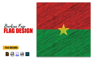 5 August Burkina Faso Independence Day Flag Design Illustration