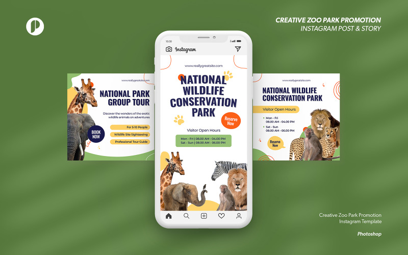 Lively Creative Zoo Park Promotion Instagram Social Media