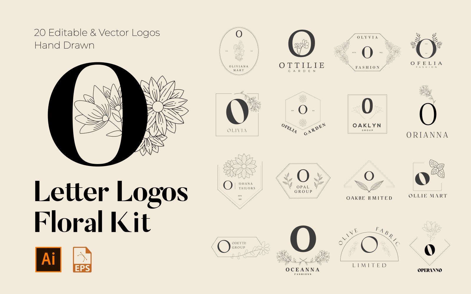 Kit Graphique #268464 O Letter Divers Modles Web - Logo template Preview