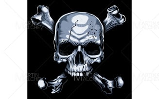 Skull and Bones Vector Illustration