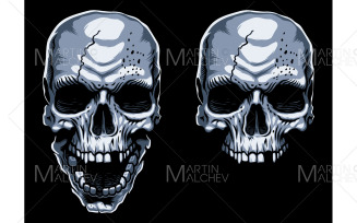 Skull Evil Mascot Vector Illustration