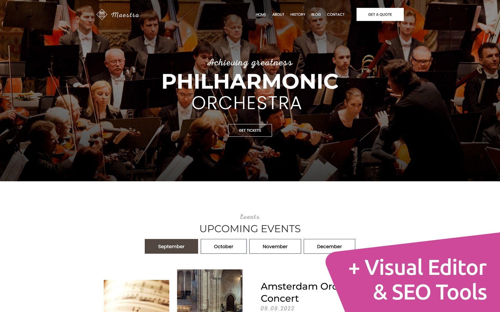 Template #268550 Philharmonic Orchestra Webdesign Template - Logo template Preview