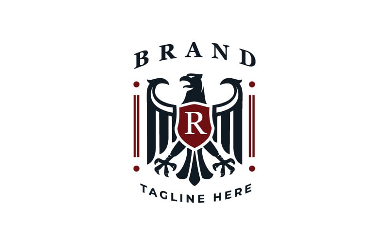 Eagle Heraldic Logo - mythology Animal Logo Template