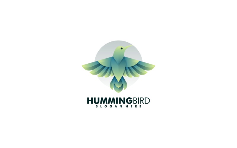 Hummingbird Gradient Logo Style Logo Template