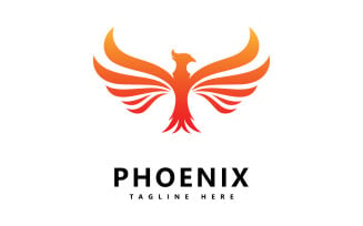 Phoenix Bird Logo Vector Design V3