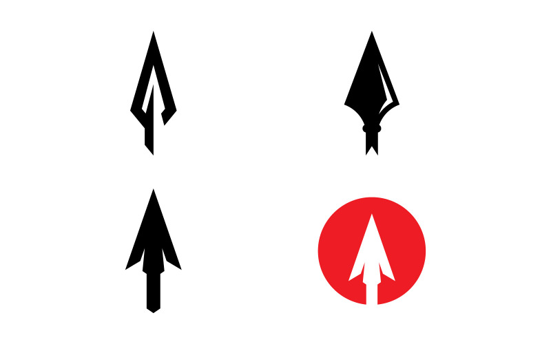 Spear Weapon Logo Vector Design V10 Logo Template